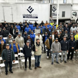 Employee Owners from Leading Edge Insulation Services gather for a photo in their Grand Rapids, MI facility.